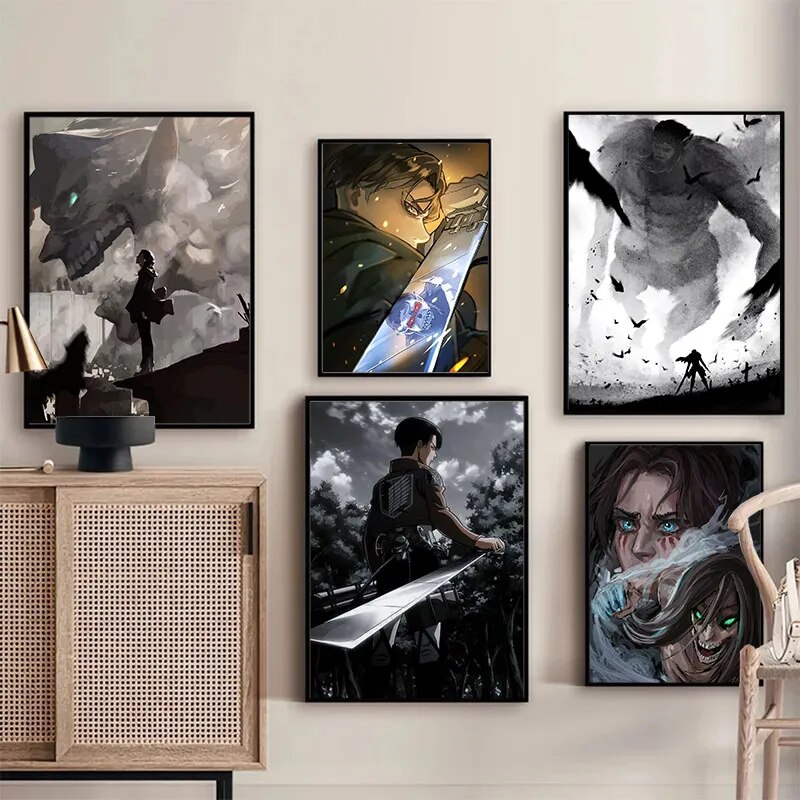 Resin Art On Canvas - Popular Japanese Anime Attack on Titan