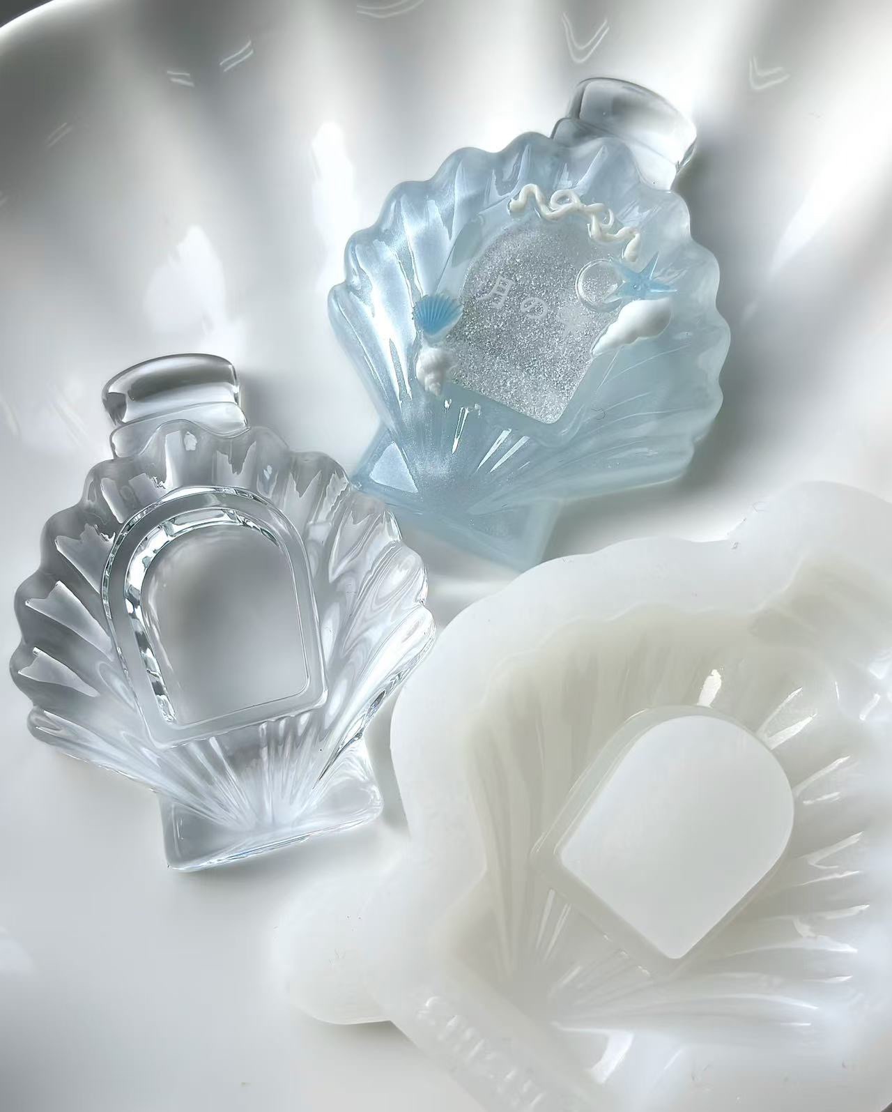 Resin Art Mold - Shell Perfume Bottle Resin Casting Mold