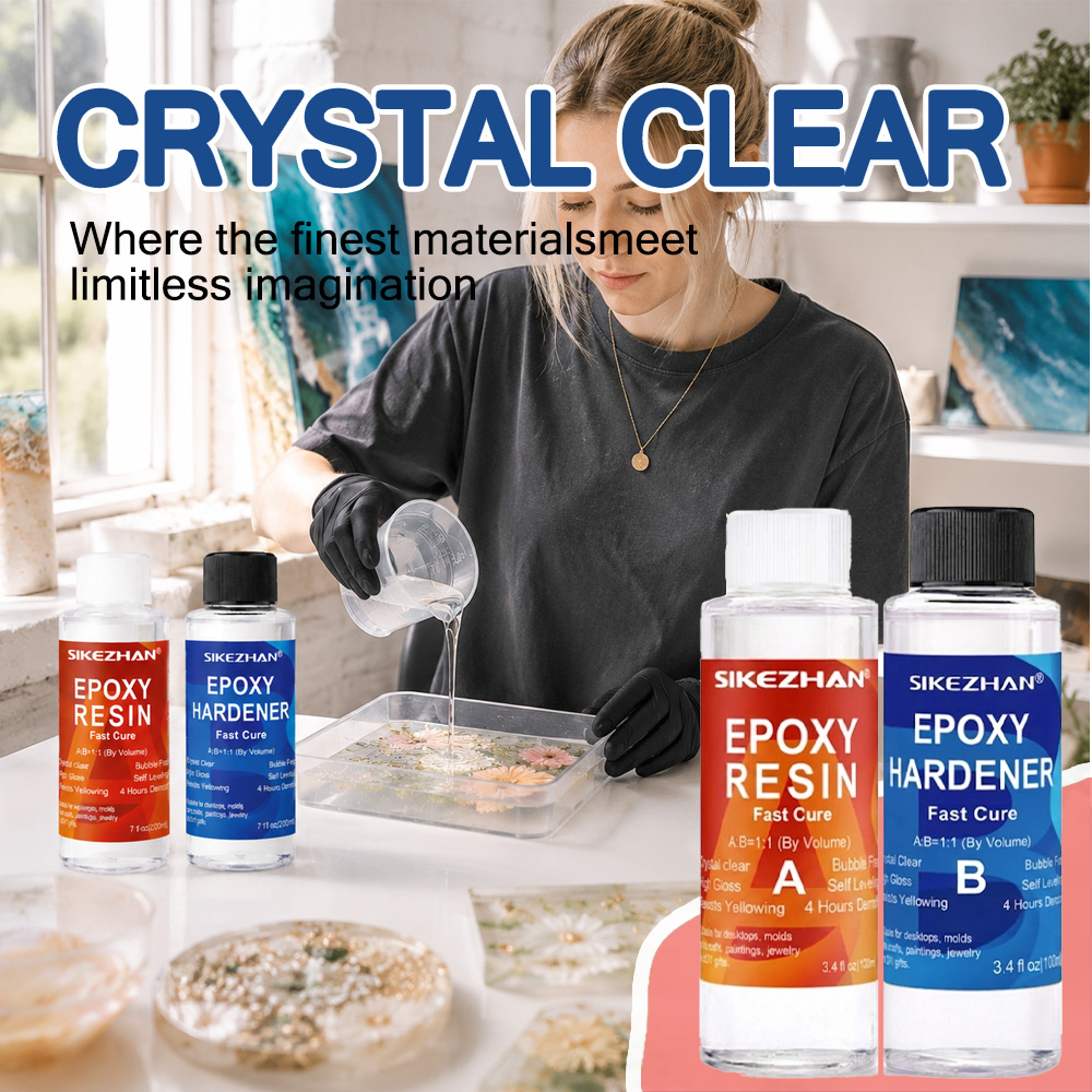 Resin Art Acrylic - 200ML Epoxy Resin Clear Crystal Coating