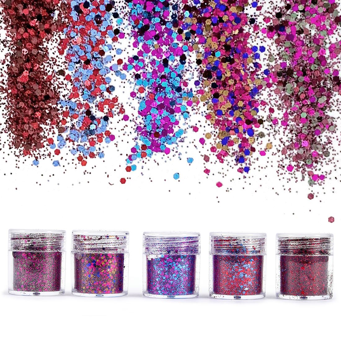 Resin Art And Jewelry - 4/5 bottles Dreamlike Glitter Powder for