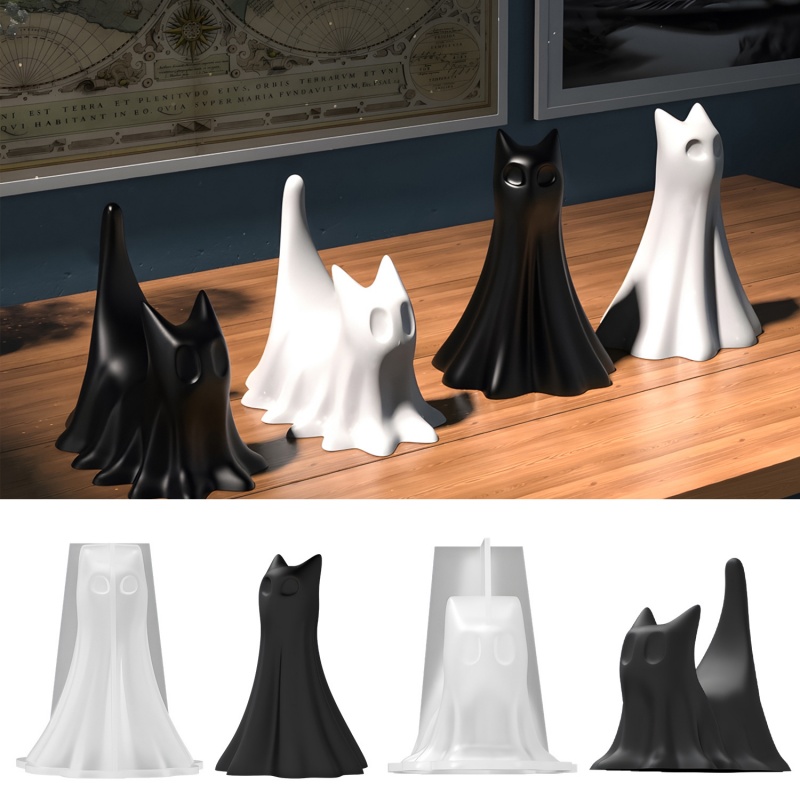 Ghost Cat Halloween Desktop Or - Resin Art Acrylic 评论和价格