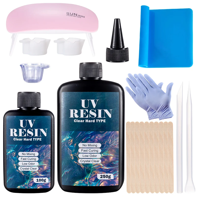 Hard UV Resin Glue Kit Fast Cu - Resin Art And Jewelry 评论和价格