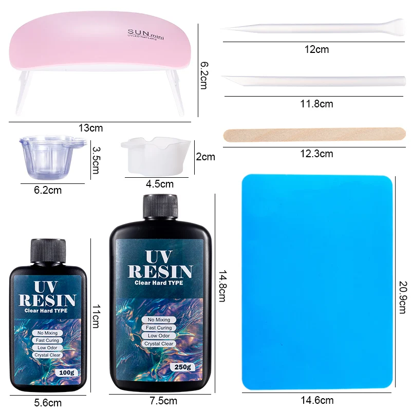 Hard UV Resin Glue Kit Fast Cu - Resin Art And Jewelry 评论和价格