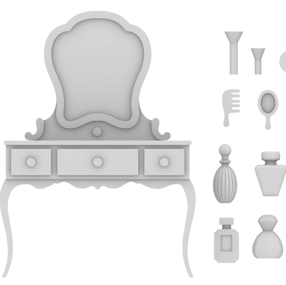 Dressing Table + Accessories R - Resin Art Mold 评论和价格