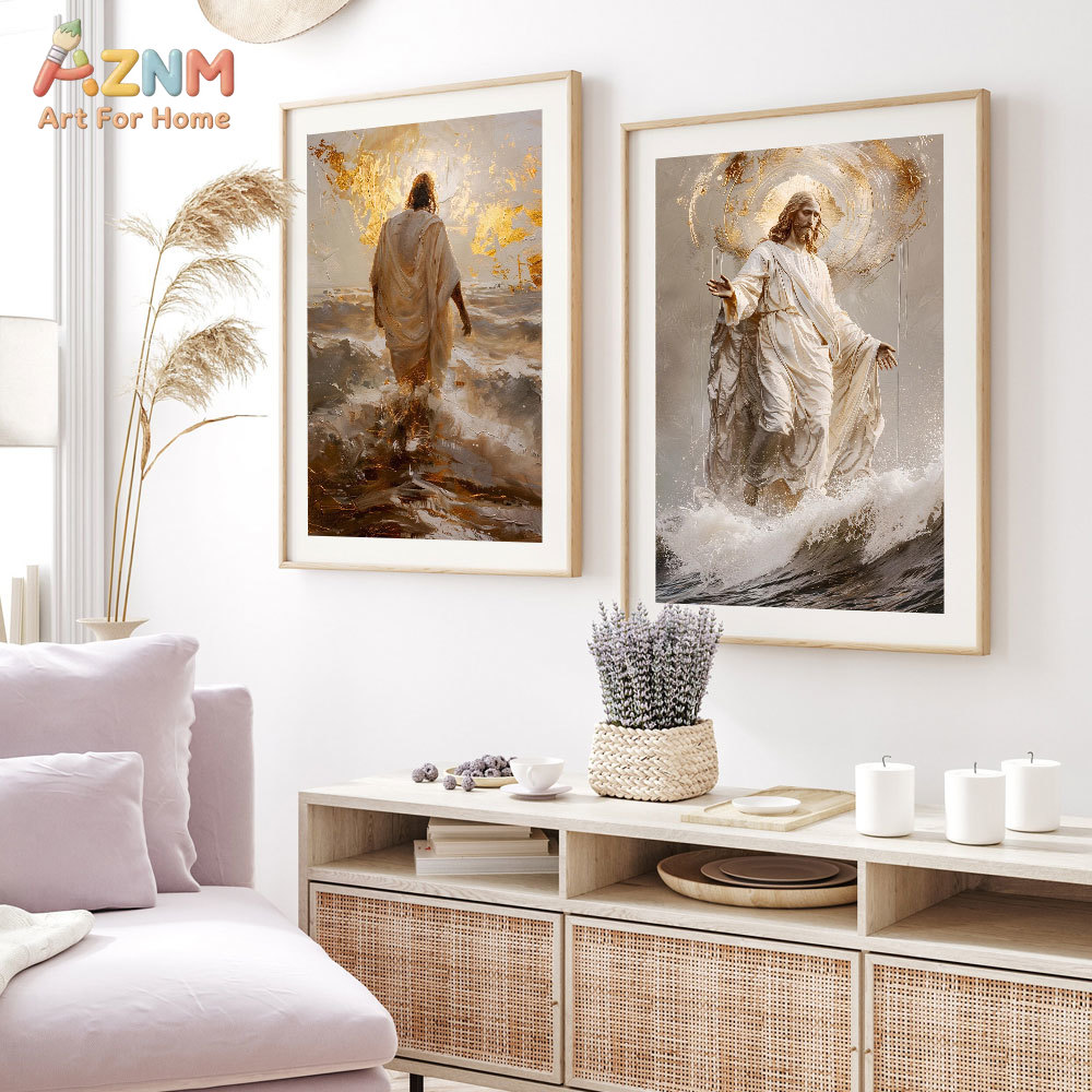 AZNM Jesus Christ Canvas Print - Resin Art On Canvas 评论和价格