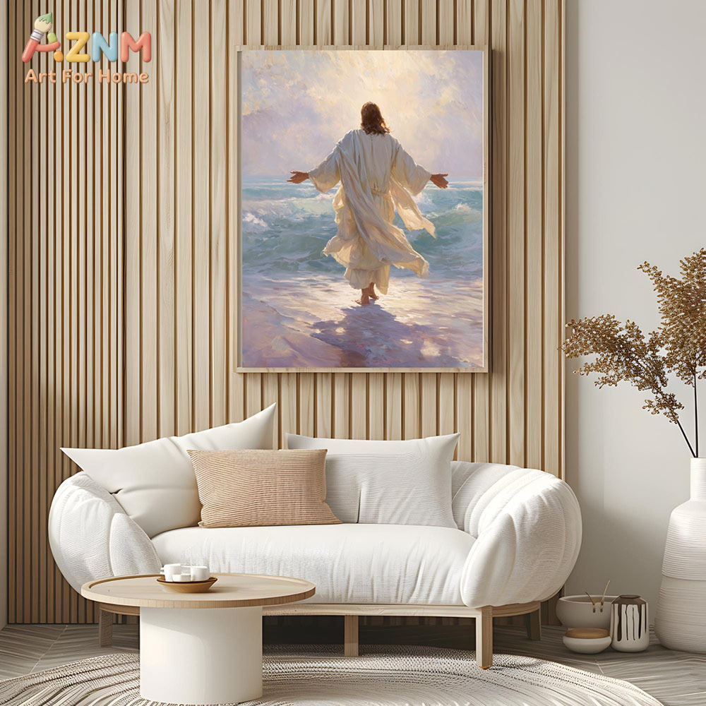 AZNM Jesus Christ Canvas Print - Resin Art On Canvas 评论和价格