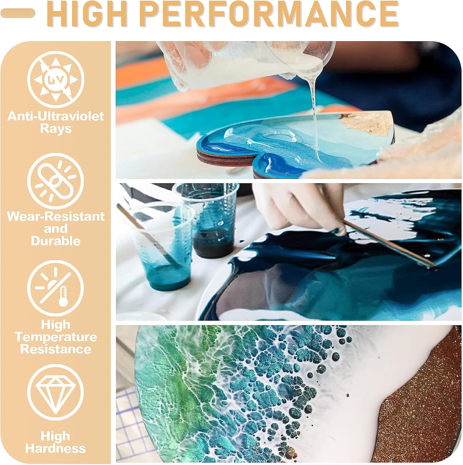 17.6oz/33.8oz AB Resin Epoxy G - Resin Art And Jewelry 评论和价格