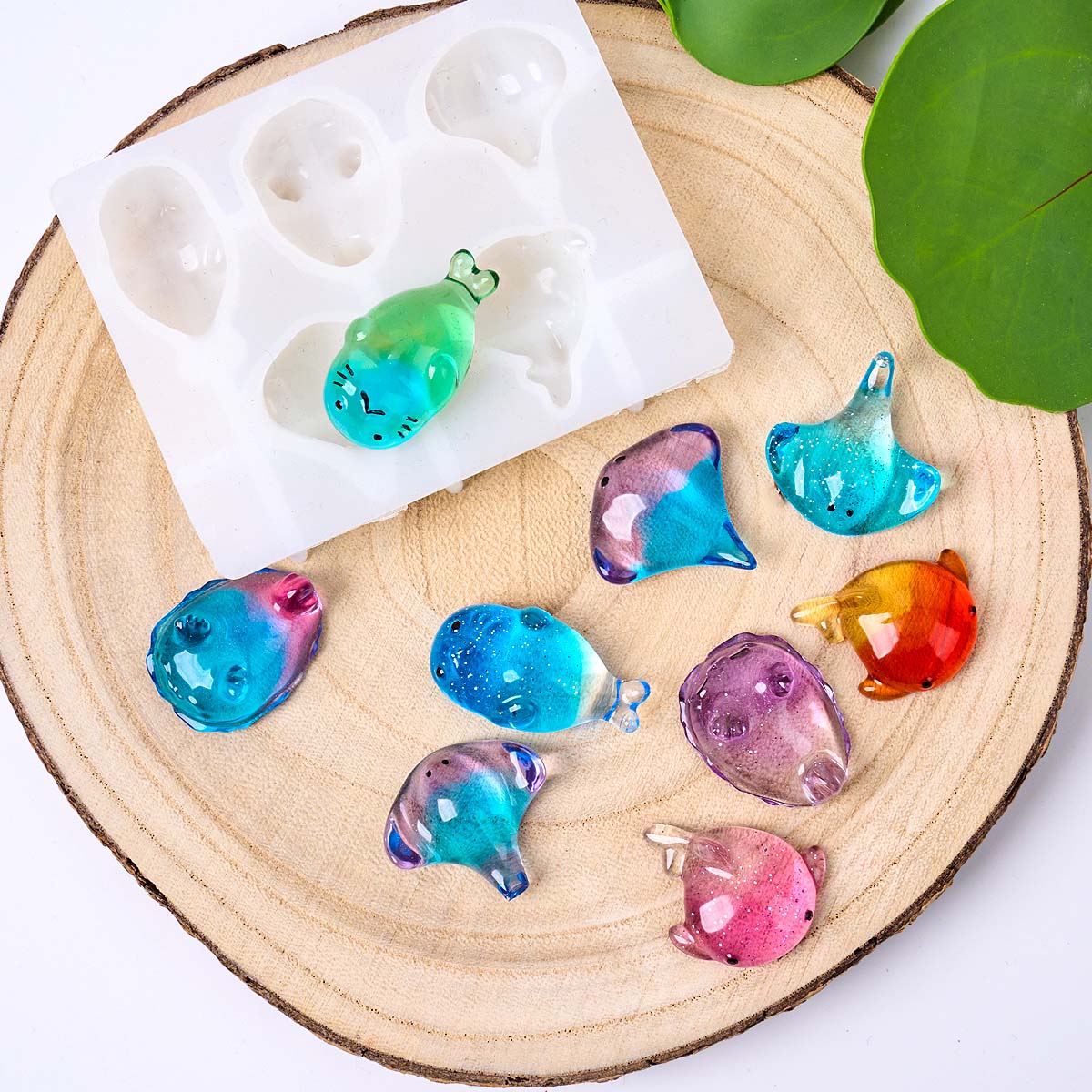 3D Healing Kawaii Manta Ray Wh - Resin Art Mold 评论和价格