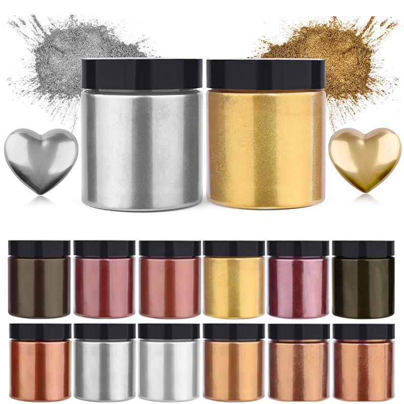 50g Shimmer Metallic Gold Silv - Resin Art Acrylic 评论和价格