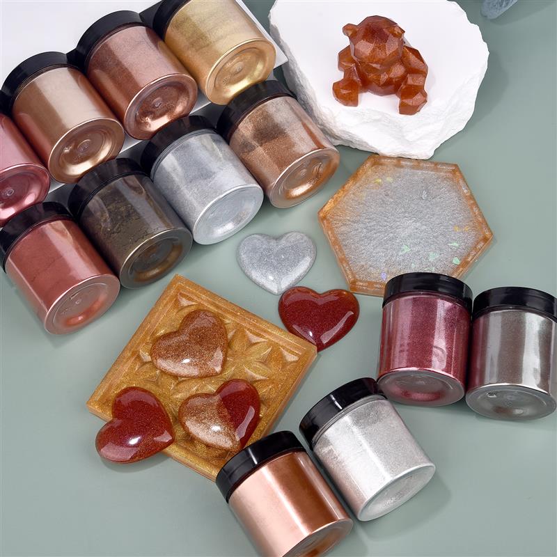 50g Shimmer Metallic Gold Silv - Resin Art Acrylic 评论和价格
