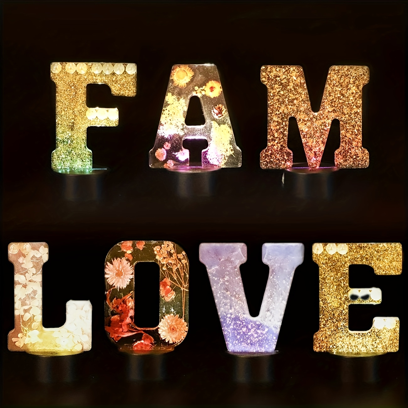 7-Inch Large Letter Resin Mold - Resin Art Mold 评论和价格