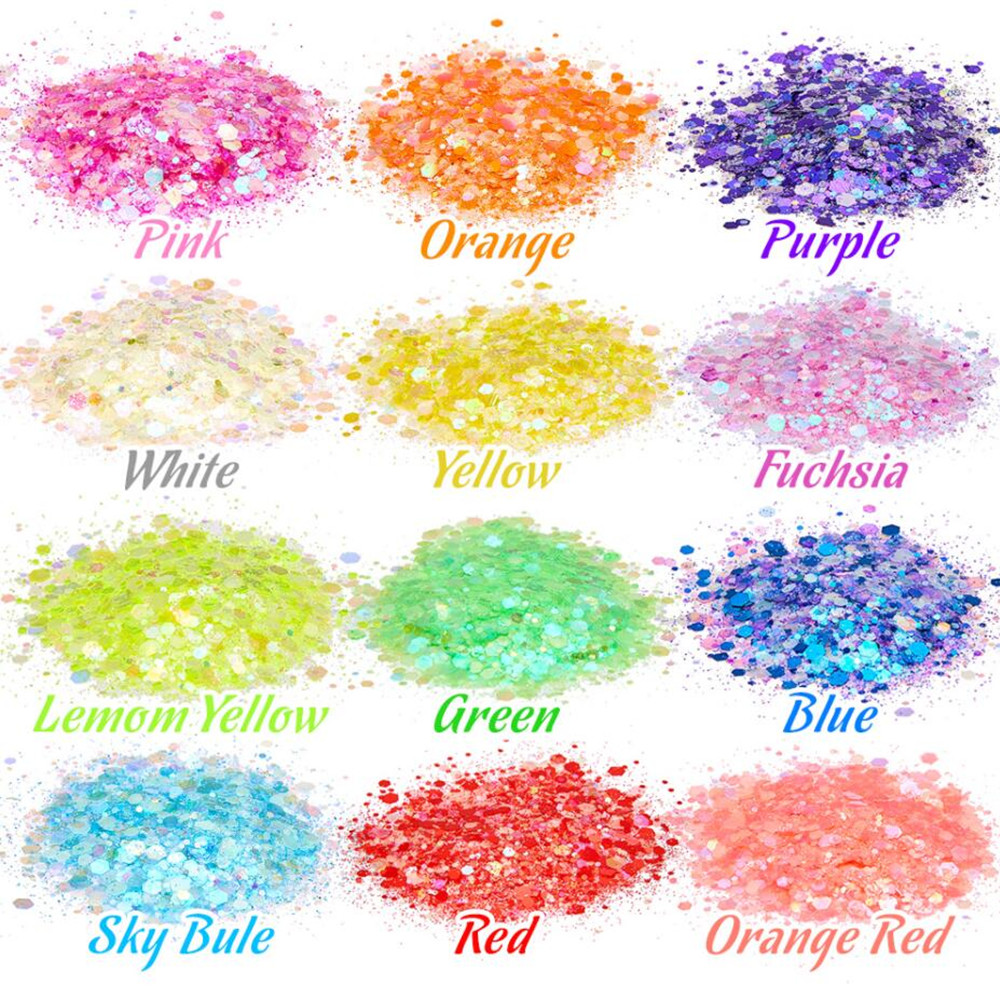 24 Colors Luminous Sequins Glo - Resin Art And Jewelry 评论和价格