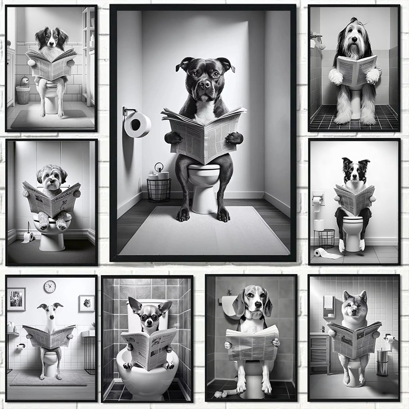 (1pc frameless)Funny Animal Do - Resin Art On Canvas 评论和价格