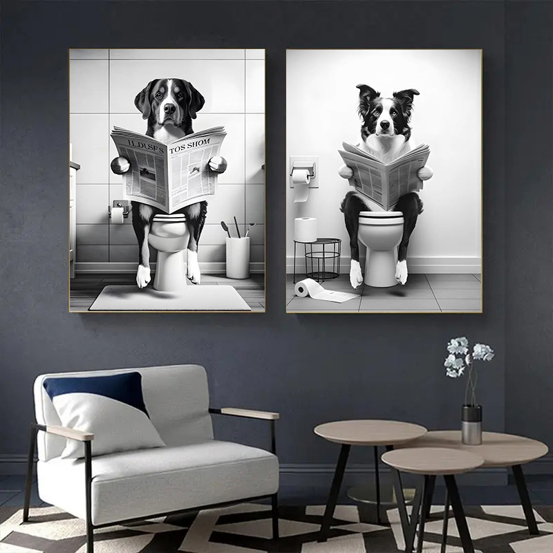 (1pc frameless)Funny Animal Do - Resin Art On Canvas 评论和价格