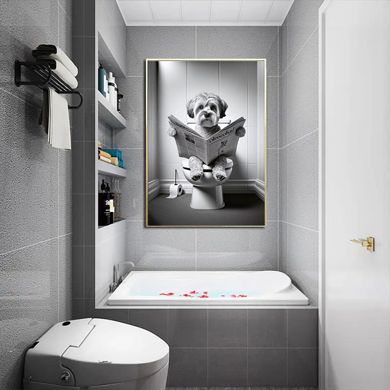 (1pc frameless)Funny Animal Do - Resin Art On Canvas 评论和价格